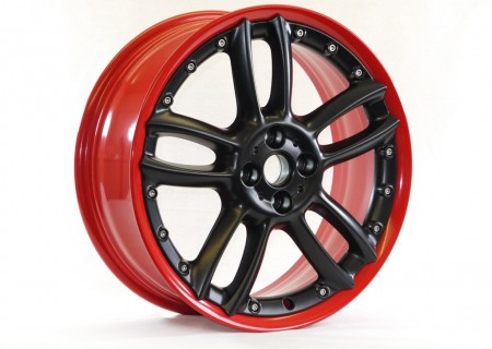 Red Rim with Satin Black Centre